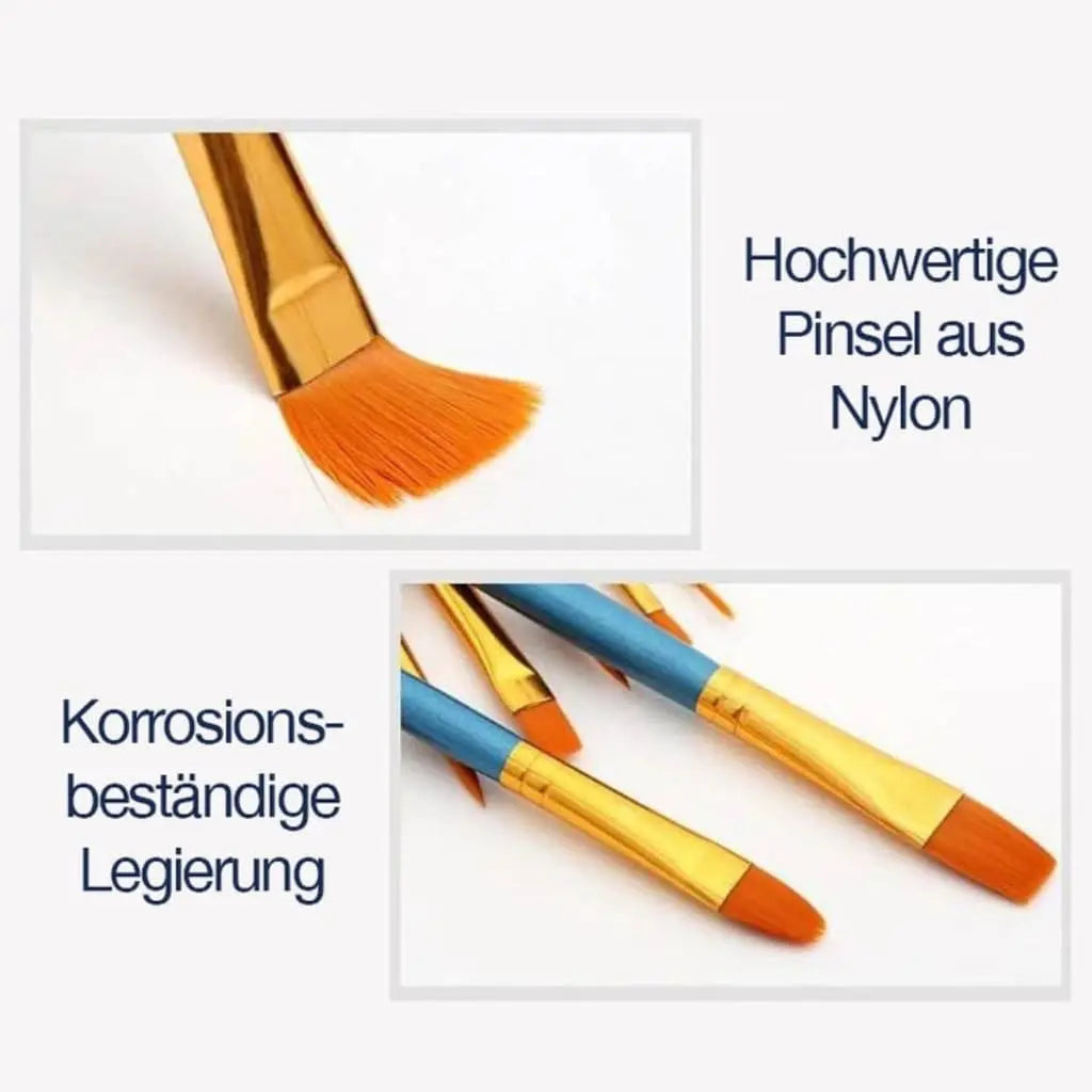 10er Premium Pinselset – verschiedene Grössen und Formen - Artyroom