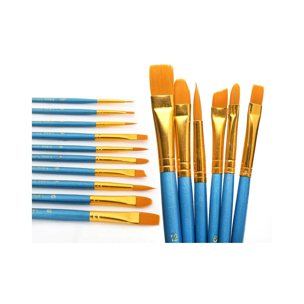 10er Premium Pinselset – verschiedene Grössen und Formen - Artyroom