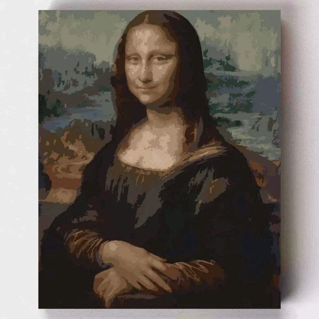 DIY Malen nach Zahlen – Klassische Mona Lisa von Leonardo da Vinci als Gemälde auf Leinwand malen – für Kunstfreunde & kreative Achtsamkeit – Artyroom.shop