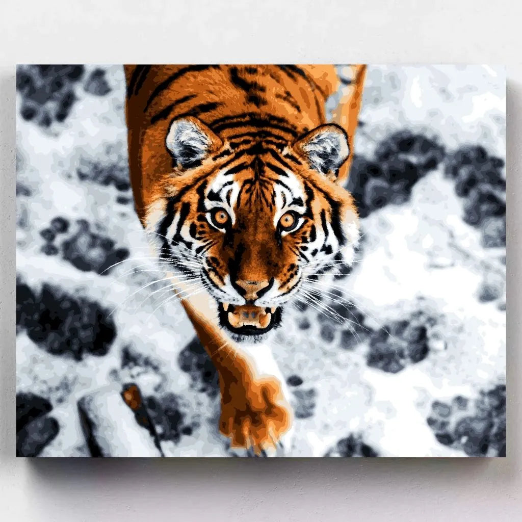 Malen nach Zahlen - Sibirischer Tiger im Schnee - Artyroom