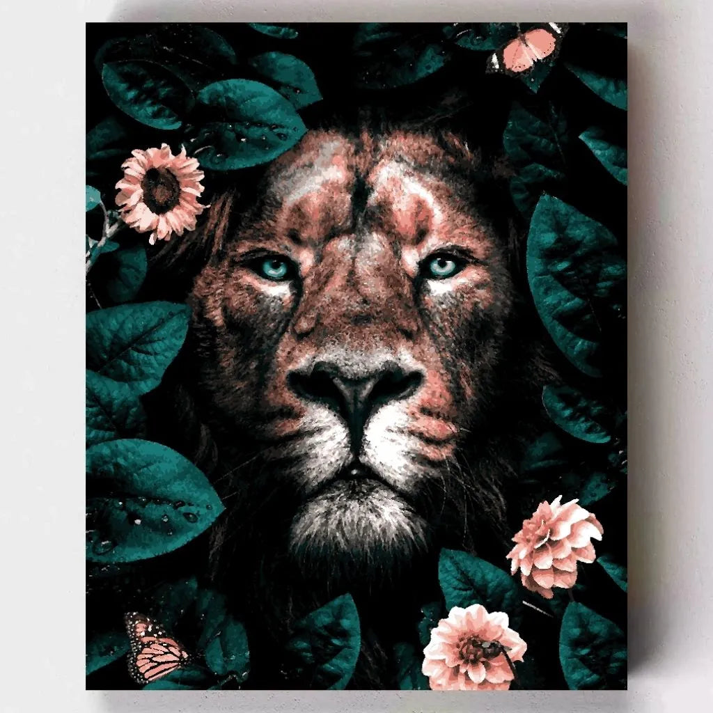 Malen nach Zahlen - Löwe im Dschungel - Artyroom