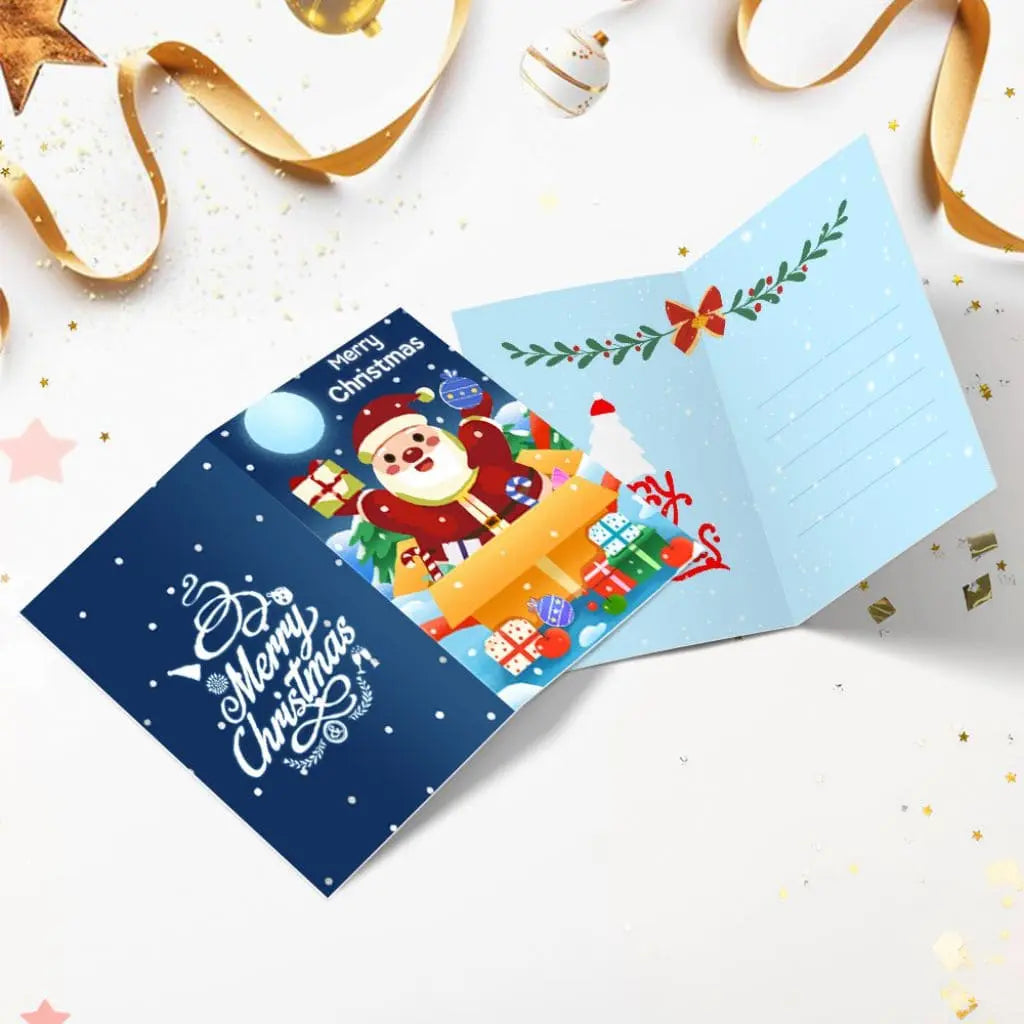 DIY Malen nach Zahlen – Weihnachtskarten mit Tannenbaum, Geschenken & Santa auf hochwertigem Papier gestalten – kreative Grüsse selber malen – nur bei Artyroom.shop