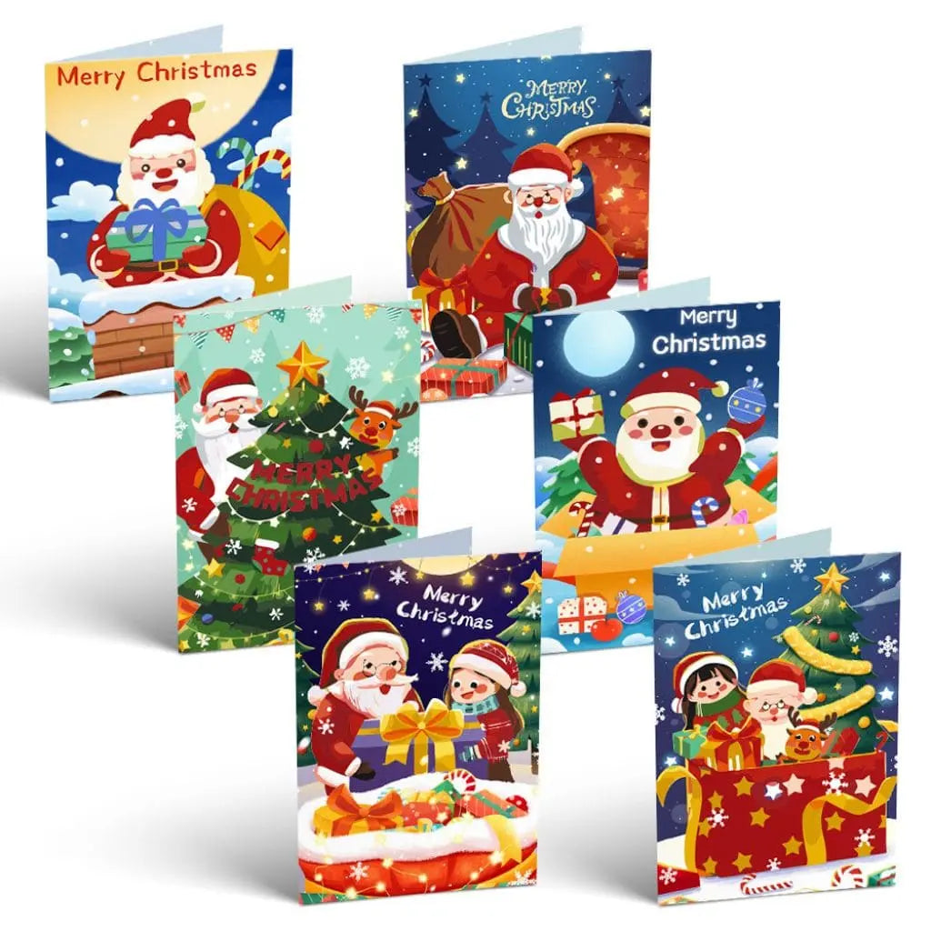 DIY Malen nach Zahlen – Weihnachtskarten mit Tannenbaum, Geschenken & Santa auf hochwertigem Papier gestalten – kreative Grüsse selber malen – nur bei Artyroom.shop