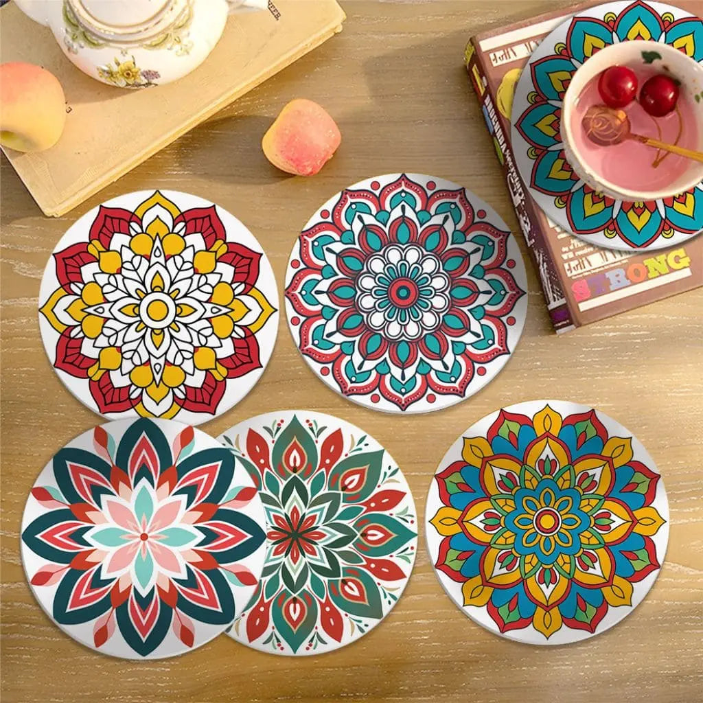 DIY Malen nach Zahlen – Farbintensive Mandala-Untersetzer mit Acrylfarben gestalten – für kreative Achtsamkeit & Tischdeko – nur bei Artyroom.shop