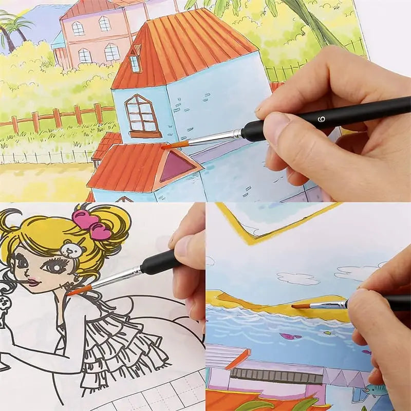 Profi Pinselset – 6 ergonomische Präzisionspinsel - Artyroom