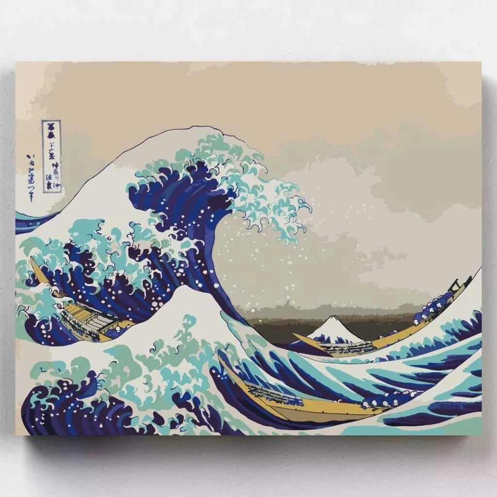 Malen nach Zahlen - Die grosse Welle vor Kanagawa – Katsushika Hokusai - Artyroom