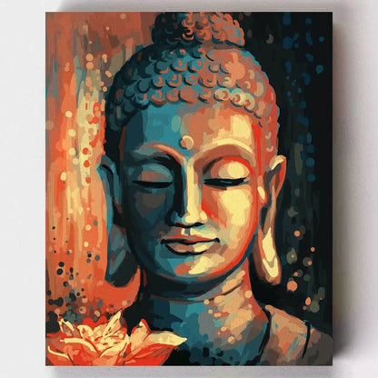 Malen nach Zahlen - Buddha mit Lotusblume - Artyroom