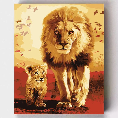 Malen nach Zahlen - König der Löwen Simba und Mufasa - Artyroom