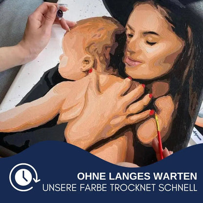 Malen nach Zahlen - Gemälde Frau mit Baby im Arm - Artyroom