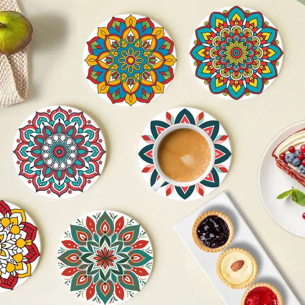 DIY Malen nach Zahlen – Farbintensive Mandala-Untersetzer mit Acrylfarben gestalten – für kreative Achtsamkeit & Tischdeko – nur bei Artyroom.shop