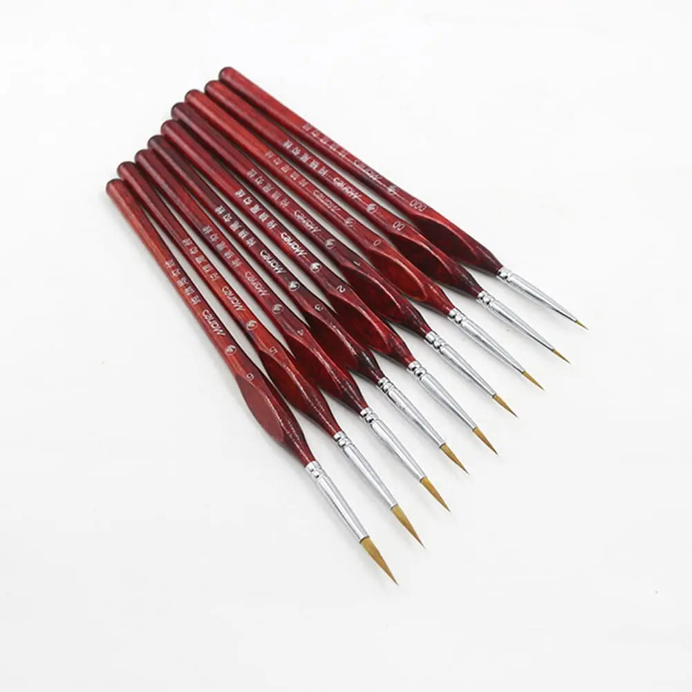 Profi Pinselset – 9 ergonomische Präzisionspinsel aus Naturholz - Artyroom