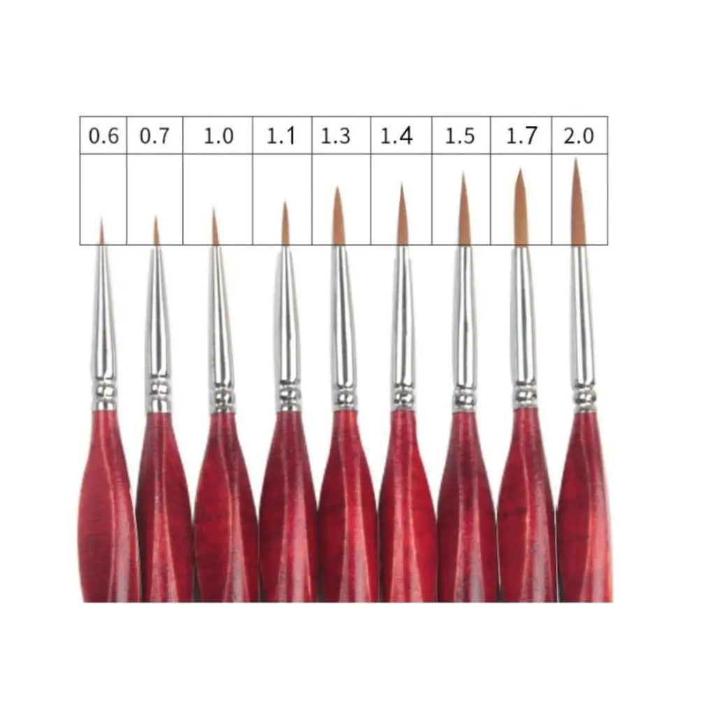 Profi Pinselset – 9 ergonomische Präzisionspinsel aus Naturholz - Artyroom